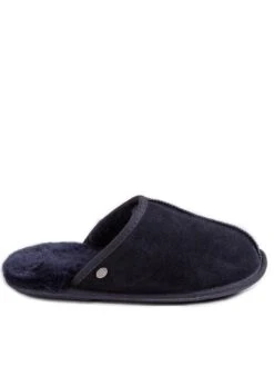Just Sheepskin Just Donmar Overlocked Raised Seam Sheepskin Mule - Midnight -Barbou Clothing Shop TTQKL SQ3 0000000976 MIDNIGHT SLs