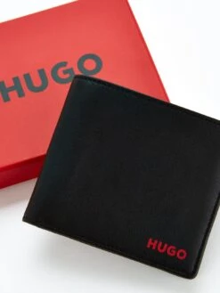 HUGO Subway Leather Wallet - Black -Barbou Clothing Shop TU7DM SQ4 0000000004 BLACK SLd