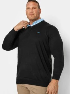 BadRhino Mock Shirt Knitwear - Black