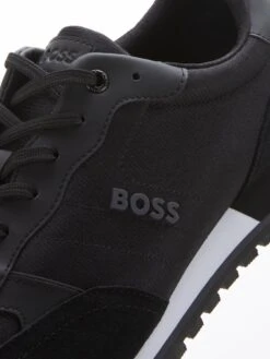 BOSS Parkour Mix Fabric Runner Trainers - Black -Barbou Clothing Shop TUEFA SQ6 0000000004 BLACK SLd
