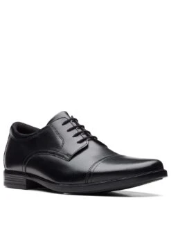 Clarks Howard Cap Shoes - Black
