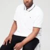 Jack & Jones Jack & Jones Big & Tall Paulos Logo Polo Shirt - White