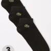 Lacoste 3 Pack Sport Socks - Black -Barbou Clothing Shop TYEUT SQ1 0000000004 BLACK PKf