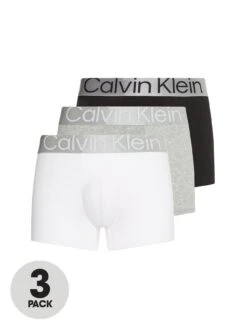 Calvin Klein 3 Pack Trunks - Black/White/Grey
