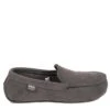 TOTES Mens Airtex Suedette Moccasin With Memory Foam & Pillowstep Slippers - Grey -Barbou Clothing Shop UHHKX SQ1 0000000005 GREY SLs