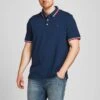 Jack & Jones Jack & Jones Plus Paulos Small Logo Polo Shirt - Navy Blazer -Barbou Clothing Shop UJRNG SQ1 0000001379 NAVY BLAZER MDf