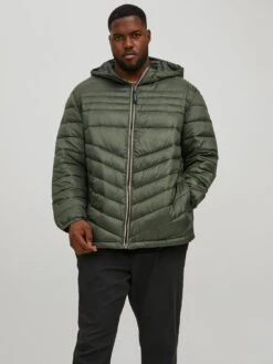 Jack & Jones Plus Hooded Padded Jacket - Rosin