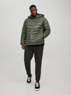 Jack & Jones Plus Hooded Padded Jacket - Rosin -Barbou Clothing Shop UJRU3 SQ3 0000006774 ROSIN MDo