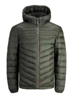 Jack & Jones Plus Hooded Padded Jacket - Rosin -Barbou Clothing Shop UJRU3 SQ6 0000006774 ROSIN MDd2