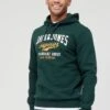 Jack & Jones Large Logo Overhead Hoodie - Green