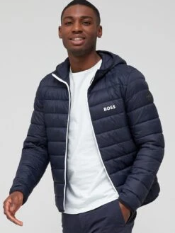 BOSS Thor Padded Hooded Jacket - Dark Blue