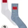 HUGO 2 Pack Sports Socks – Blue/White  -Barbou Clothing Shop UMQEH SQ1 0000000197 BRIGHT BLUE PKf