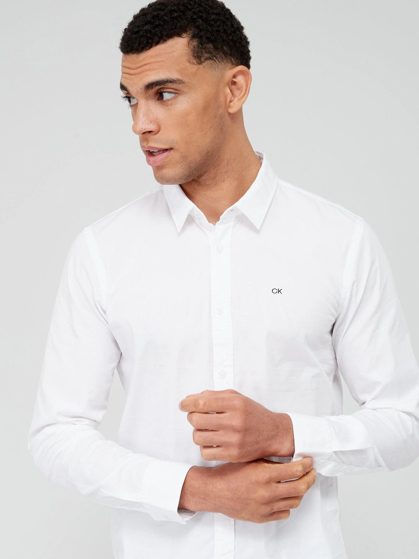 Calvin Klein Slim Fit Stretch Poplin Shirt - White 6 Calvin Klein Slim Fit Stretch Poplin Shirt - White - Image 4