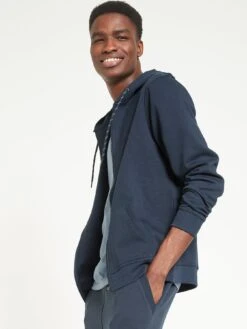 Everyday Essential Zip Through Hoodie - Navy -Barbou Clothing Shop UNHNN SQ5 0000000048 NAVY MDd1