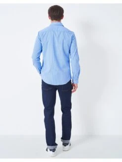 Crew Clothing Slim Micro Stripe Shirt - Sky Blue -Barbou Clothing Shop UNNXR SQ2 0000000377 SKY BLUE MDb