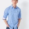 Crew Clothing Classic Micro Stripe Shirt - Sky Blue -Barbou Clothing Shop UNNYX SQ1 0000000377 SKY BLUE MDf