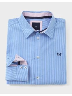 Crew Clothing Classic Micro Stripe Shirt - Sky Blue -Barbou Clothing Shop UNNYX SQ3 0000000377 SKY BLUE MDo