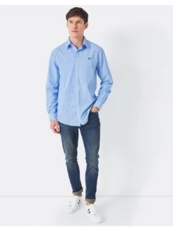 Crew Clothing Classic Micro Stripe Shirt - Sky Blue -Barbou Clothing Shop UNNYX SQ4 0000000377 SKY BLUE MDd