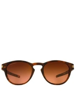 Oakley Latch Matte Brown Tortoise Oval Frame Prizm Brown Gradient Lens Sunglasses -Barbou Clothing Shop UPTZY SQ4 0000000143 BROWN SLf