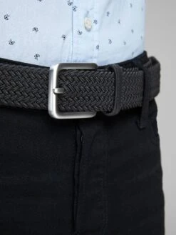 Jack & Jones Woven Belt - Black -Barbou Clothing Shop UT4YB SQ4 0000000004 BLACK SLd1