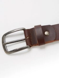 Jack & Jones Leather Belt - Brown -Barbou Clothing Shop UT4YC SQ4 0000000143 BROWN SLd1