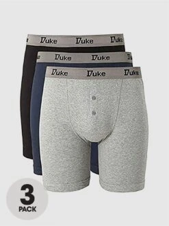 Duke London Driver Pack Of Three Trunks - Black/Grey/Navy