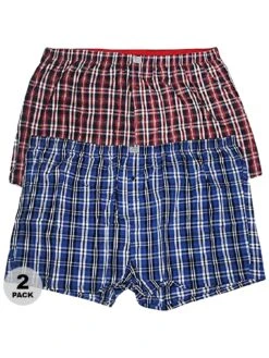 D555 Plaid Pack Of Two Woven Boxer Shorts - Multi -Barbou Clothing Shop UUBS8 SQ2 0000000029 MULTI MDf