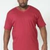D555 Signature V Neck T-shirt - Red -Barbou Clothing Shop UV2DP SQ1 0000000017 RED MDf