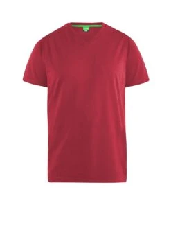 D555 Signature V Neck T-shirt - Red -Barbou Clothing Shop UV2DP SQ3 0000000017 RED MDo