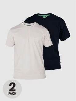 D555 Fenton Two Pack T-shirts - Black/White