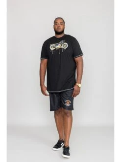 D555 Rochester Motor Bike With Drip Effect Printed T-Shirt - Black -Barbou Clothing Shop UV2HL SQ3 0000000004 BLACK MDo