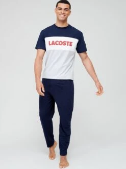Lacoste Logo Lounge Set - Navy/Grey