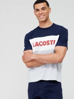Lacoste Logo Lounge Set - Navy/Grey -Barbou Clothing Shop UV6WH SQ3 0000000005 GREY MDo