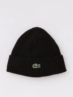 Lacoste Logo Wool Beanie - Black
