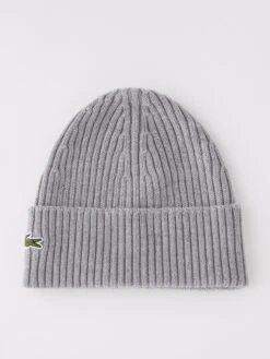 Lacoste Logo Wool Beanie - Grey 