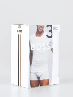 BOSS Bodywear 3 Pack Classic Crew T-Shirt - White -Barbou Clothing Shop UVLWV SQ7 0000000013 WHITE MDd2