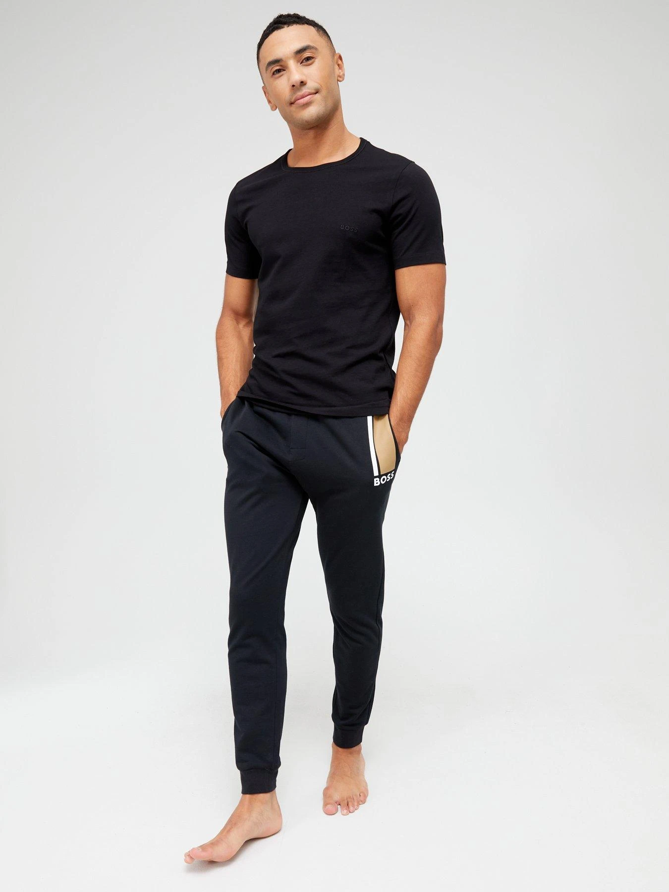 BOSS Bodywear 3 Pack Classic Crew T-Shirt - Black 6 BOSS Bodywear 3 Pack Classic Crew T-Shirt - Black - Image 4