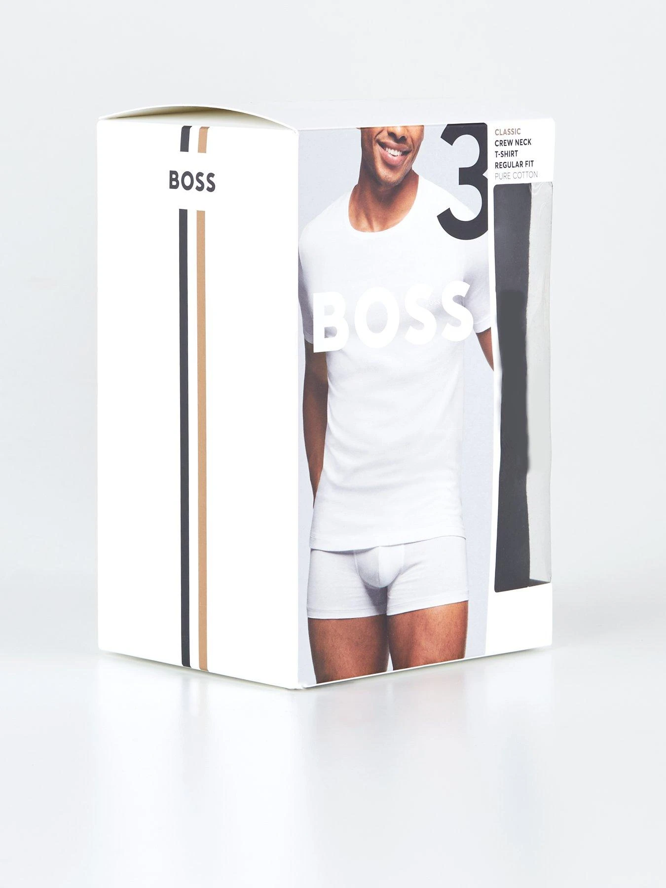 BOSS Bodywear 3 Pack Classic Crew T-Shirt - Black 8 BOSS Bodywear 3 Pack Classic Crew T-Shirt - Black - Image 6