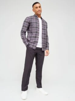 Farah Roachman 4 Way Stretch Regular Fit Trousers - Charcoal -Barbou Clothing Shop UY8BE SQ3 0000000071 CHARCOAL MDo