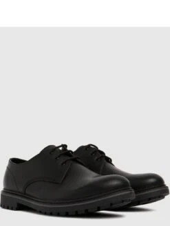 Schuh Pax Leather Derby Shoe - Black -Barbou Clothing Shop UYVVG SQ3 0000000004 BLACK SLf