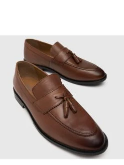 Schuh Raheem Formal Leather Loafer -Barbou Clothing Shop UYVZY SQ4 0000000143 BROWN SLt