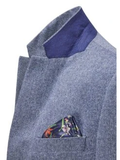 Skopes Jude Herringbone Tailored Fit Jacket - Blue -Barbou Clothing Shop UZK4T SQ4 0000000020 BLUE MDd