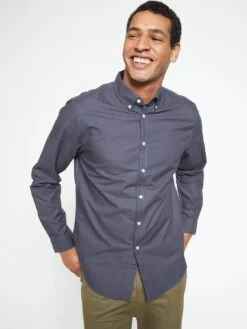 Everyday Long Sleeve Button Down Oxford Shirt - Navy