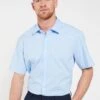 Everyday Shortsleeve Regular Fit Easy Care Smart Shirt - Light Blue -Barbou Clothing Shop UZMMJ SQ1 0000000150 LIGHT BLUE MDf