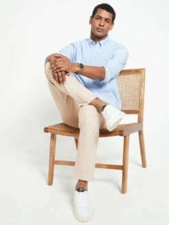 Everyday Slim Chino Trousers - Stone -Barbou Clothing Shop UZMRL SQ4 0000000053 STONE MDd