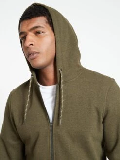 Everyday Essential Zip Through Hoodie - Khaki -Barbou Clothing Shop UZMSA SQ4 0000000058 KHAKI MDd