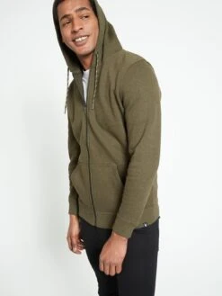 Everyday Essential Zip Through Hoodie - Khaki -Barbou Clothing Shop UZMSA SQ6 0000000058 KHAKI MDd2
