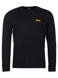 Barbour International Small Logo Long Sleeve T-shirt - Black -Barbou Clothing Shop V2WCE SQ5 0000000004 BLACK MDd1