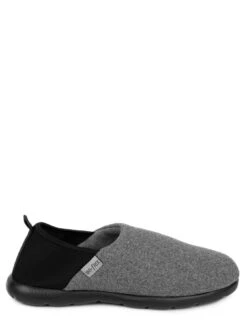 Totes Isotoner Isotoner Iso-flex Felt Full Back With Back Section Detail Slipper - Grey/Black -Barbou Clothing Shop V6QRL SQ3 0000000222 GREY BLACK SLf