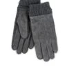 Totes Isotoner Suede Glove With Knit Cuff Smart Touch -Barbou Clothing Shop V6QRR SQ1 0000000005 GREY SLf